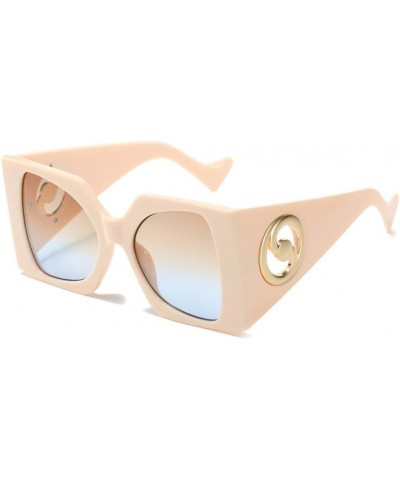 Steampunk Oversized Square Sunglasses Women Men Punk Sun Glasses Big Frame Shades Goggles UV400 C4 Glasses $23.06 Oversized