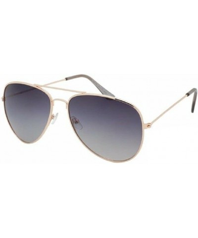 Polarized Classic Metal Wire Frame Retro Pilot Aviator Sunglasses Gold & Grey Frame Black Gradient Lenses $9.15 Designer