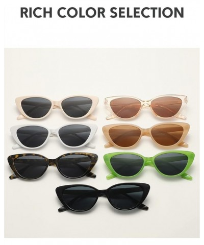 Small Frame Cat Eye Men and Women Sunglasses Outdoor Vacation Decorative Sunglasses (Color : H, Size : 1) 1 C $18.61 Designer